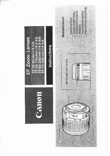 Canon 80-200/4.5-5.6 manual. Camera Instructions.